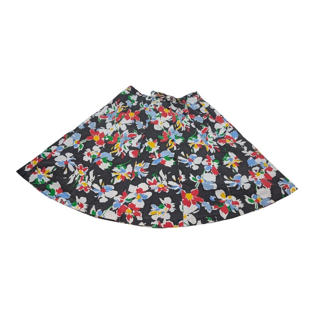 Vintage Floral‎ Pattern Women's Skirt – Size 34 – Classic & Timeless Style